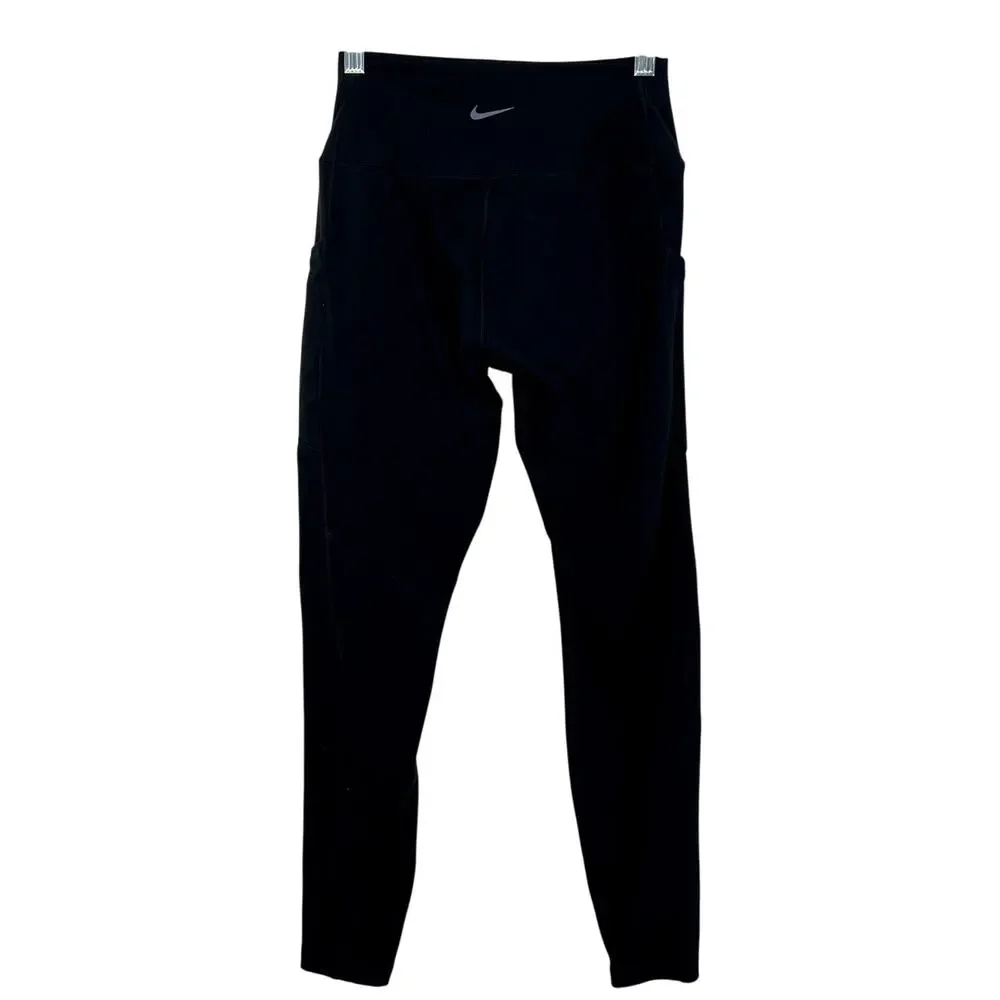 Nike Dri-Fit Black Capri Pockets Compression Athletic Leggings‎ Pants Size M